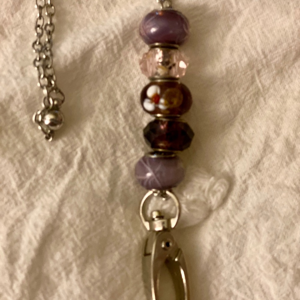 Pretty Beaded Magnetic Clasp Lanyard
